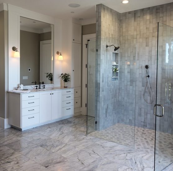 mirror vanity hang above frameless faucets mounted